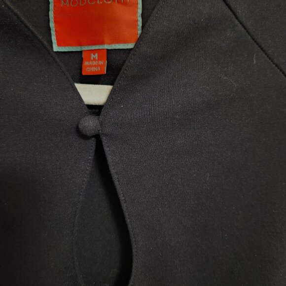 ModCloth High Society Keyhole Black Midi Dress Medium - Picture 4 of 9